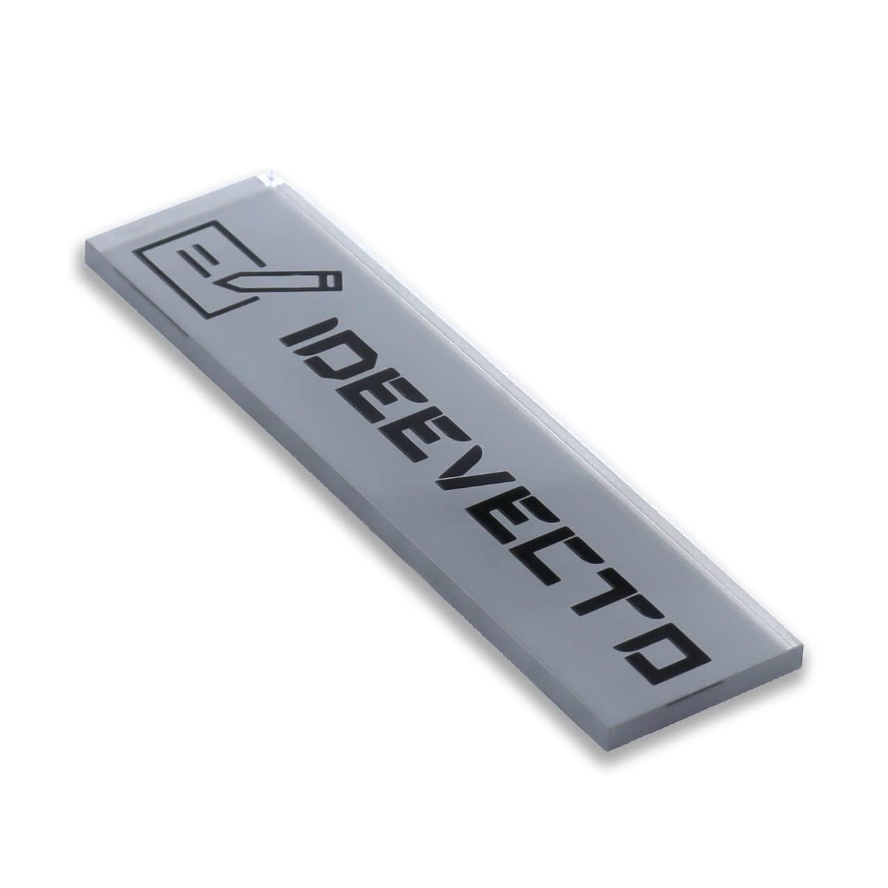 Plaque De Boite Aux Lettres, Format 25 X 100 Mm Personnalisable 3 Lignes Anglaise