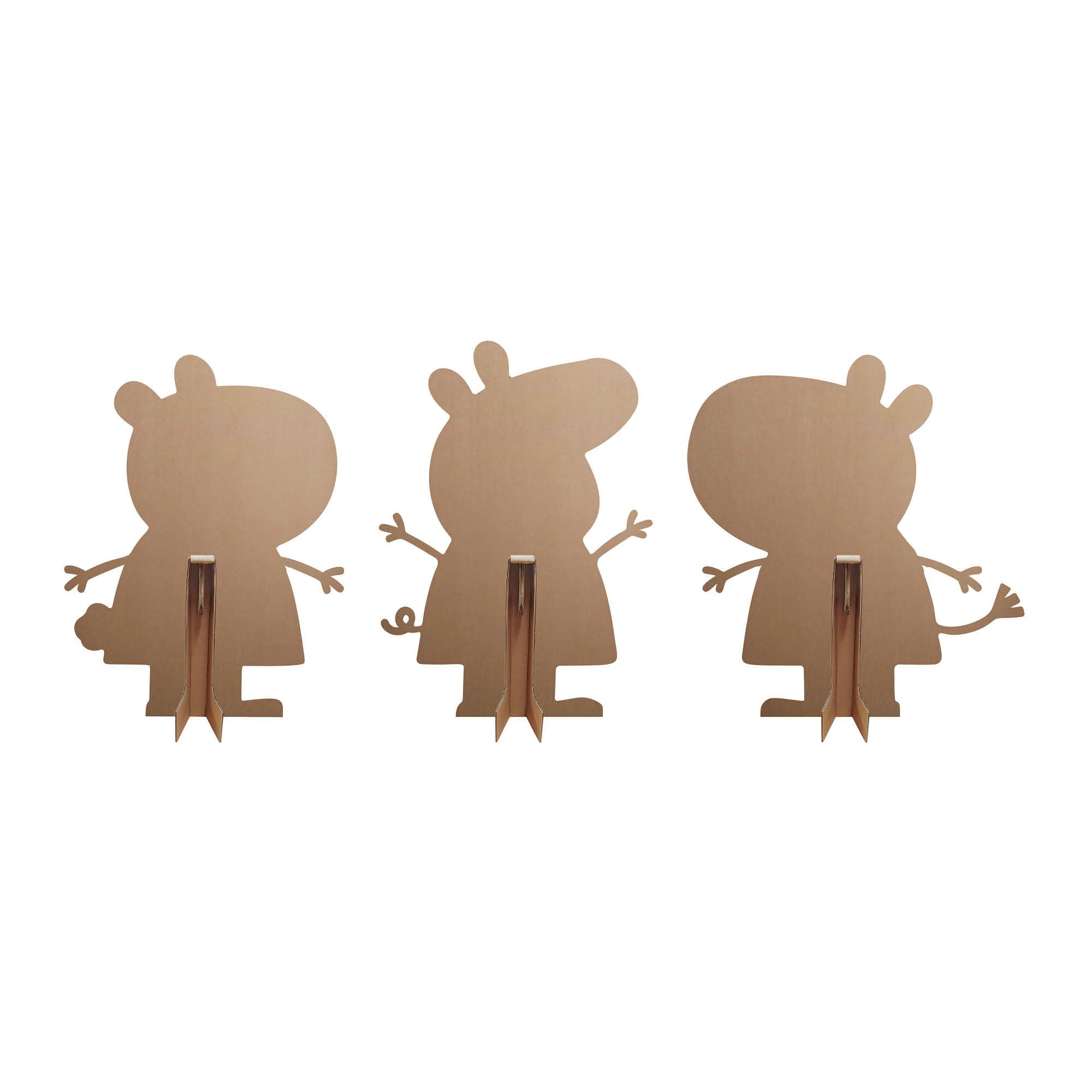 Star Cutouts SC4523 Peppa, Zoe & Suzy Peppa Pig Partyzubehör, Multipack, Pappaufsteller, 8 Stück, Peppa-Thema, für einen Happy Birthday & Raumdekorationen für Kinder, Jungen, Mädchen, höchste
