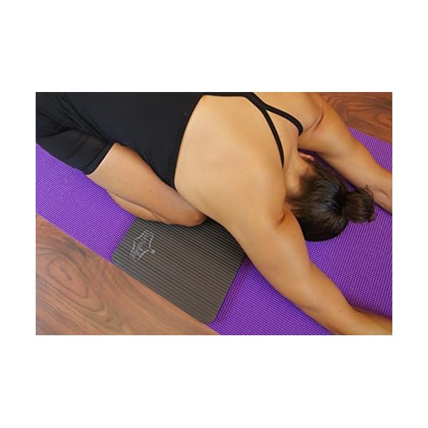 Sukhamat-Yoga-Knee-Pad-Cushion--Americas-Best-Exercise-Knee-Pad-Eliminate-Pain-During-Yoga-or-Exercise-Extra-Padding-Support-for-Knees-Wrists-Elbows-Complements-Your-Yoga-Mat SukhaMat Yoga Knee Pad - NEW! 15mm (5/8") Thick - The best yoga knee pad for a pain free Fitness Exercise Workout. Cushions pressure points. Complements your full-size yoga mat. (Black)