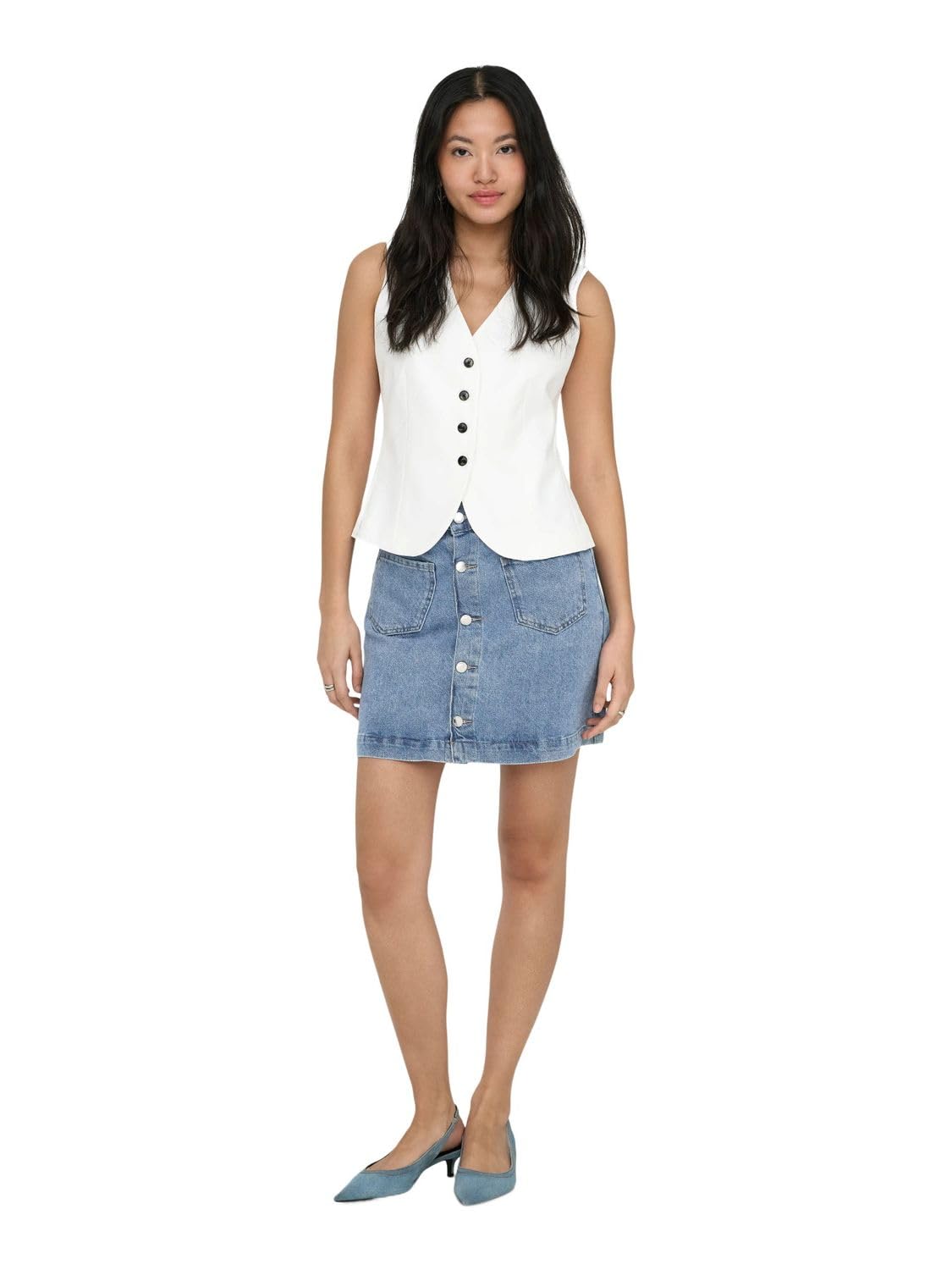 ONLY Women's Onlamazing HW Skirt Tai DNM Noos Onlamazing HW Skirt Tai DNM Noos (Pack of 1)