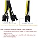 COMeap PCIE Cable for EVGA, PCIe 8 Pin Male to Dual PCIe 8 Pin (6+2) Male GPU Power Cable for EVGA Power Supply 25-inch(63cm)
