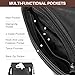 Imagen de Leathario Bolso Bandolera para Hombre de Cuero Vegetal  Bolsa de Mensajero Grande Negocio Crossbody Casual Negro Espejo