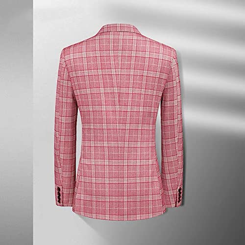 Men's Houndstooth Blazer Two Buttons Notch Lapel Suit Jacket Party Casual Dinner Coat2