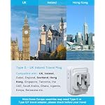 VINTAR 2 Pack Type G Adapter for Travel, 5 in 1 Foldable UK Power Adaptor - Image 3