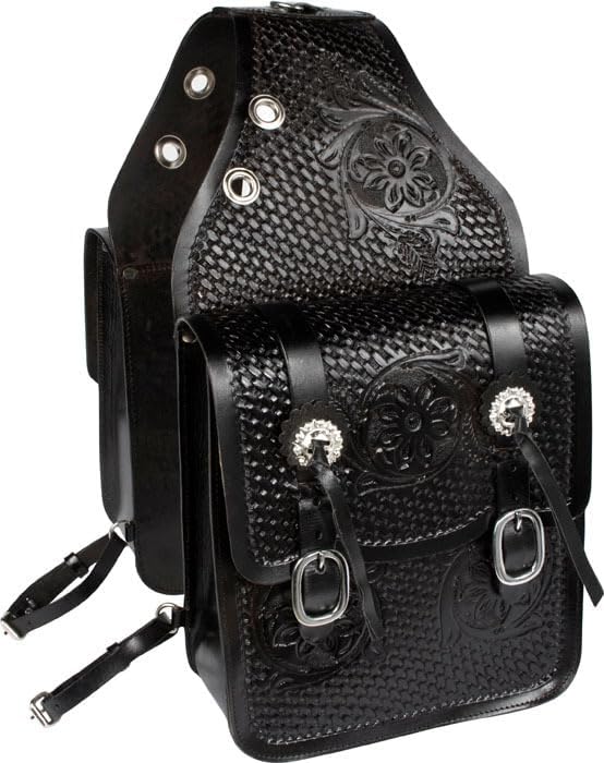 Premium Western Leather Saddle Bag for Horse Carrier Equestrian Western Horse Saddle Bag Size- Medium. Model-N0-54