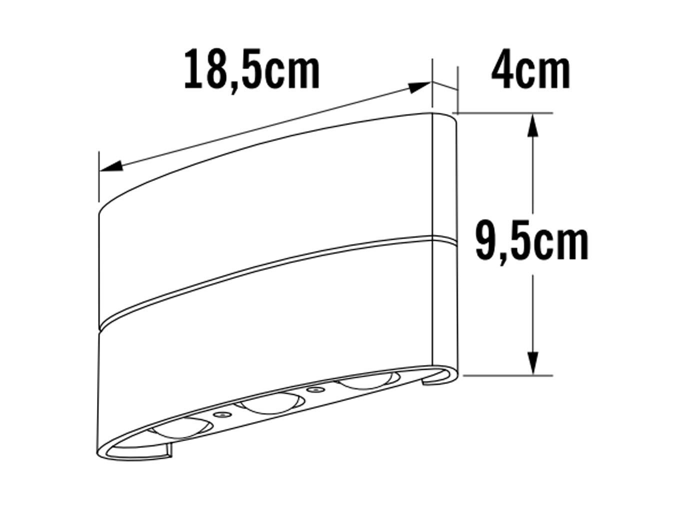 Konstsmide Wandleuchte Chieri | anthrazit | outdoor | High Power LED | 7853-370