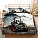 Produktbild SK-YBB Traktor Bettbezug Set 3D Trecker Bettwäsche Und 2 Kissenbezug Mikrofaser Gemütlich Bettbezüge Mit Reißverschluss Für Kinder, Jungen, Mädchen Bettwäsche Set (135x200 cm +80x80cm)