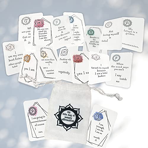 Hazba 16Pcs Sweary Affirmation Cards With Sticker Gift - My Little Bag Of Sweary Affirmation Cards For Women - Funny Affirmation Cards Sweary - Daily Sweary Affirmations Upgrading Self Confidence #TOP3