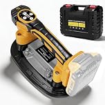 2 IN 1 Tile Vibration Tool & Electric Suction Cup 250mm, Handheld Tiling Vibrator Compatible with Dewalt 20V Battery for Tiling Leveling Laying, 551lbs/250kg Adsorption, Max 25000r/min 6 Speeds