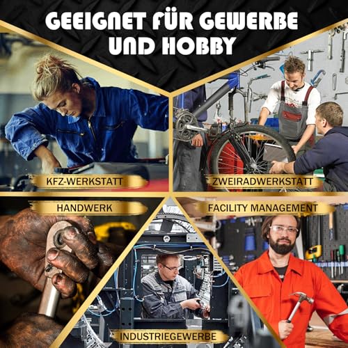 Ultraschall Reiniger Werkstatt, 1 Liter für Vergaser, Einspritzdüsen, Motorenteile, Reinigung von Autoteile, Kraftvoll bei Öl, Fett, Ruß & Abrieb, für Werkstatt im Ultraschallgerät