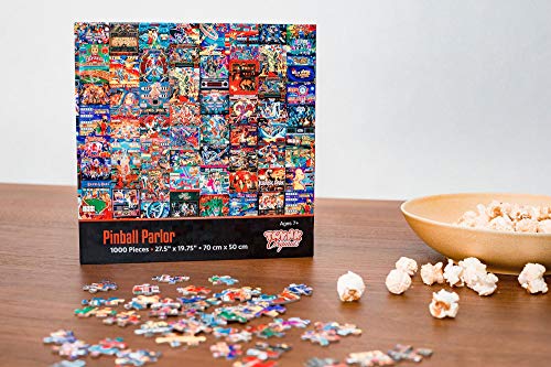 Pinball Parlor Retro Arcade Puzzle for Adults and Kids | 1000 Piece Jigsaw Puzzle Toy | Interactive Brain Teaser for Family Game Night | 28 x 20 Inches - Thumbnail 4