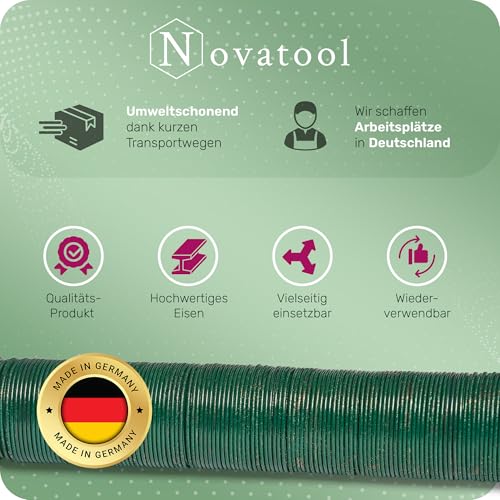 Bindedraht Novatool 3x Wickeldraht grün 0,65 mm für Bastelarbeiten