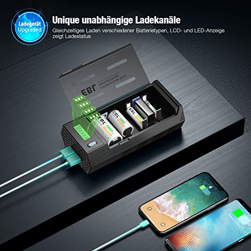 Akku-Ladegerät EBL 908 Universal für AA/AAA/Baby C/Mono D/9V