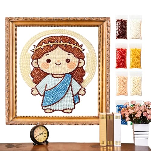 Kit pintura diamantes brillante Jesús para regalar en cumpleaños y eventos especiales