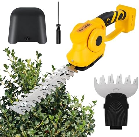 Cordless Hedge Trimmer for DEWALT 20V MAX Battery - 2 in 1 Electric Hedge Trimmer Cordless Grass Trimmer, Bush Trimmer & Grass Shears for Yard Lawn, Backyard, Garden (Bare Tool)