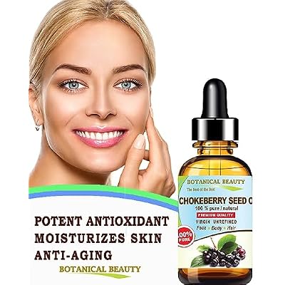 Botanical Beauty CHOKEBERRY SEED OIL Aronia Melanocarpa 100% Pure Natural Virgin Unrefined Cold Pressed Carrier Oil 1 Fl. Oz. 30 ml for For Face, Skin, Body, Damaged Hair, Lip, Nails