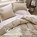 Bedsure Light Brown Oversized King Duvet Cover - 3 Pieces Prewashed Cotton-Like Polyester Soft Bedding Set, Includes 1 Duvet Cover 120x98 Inches with Zipper Closure & 2 Pillow Shams, No Comforter