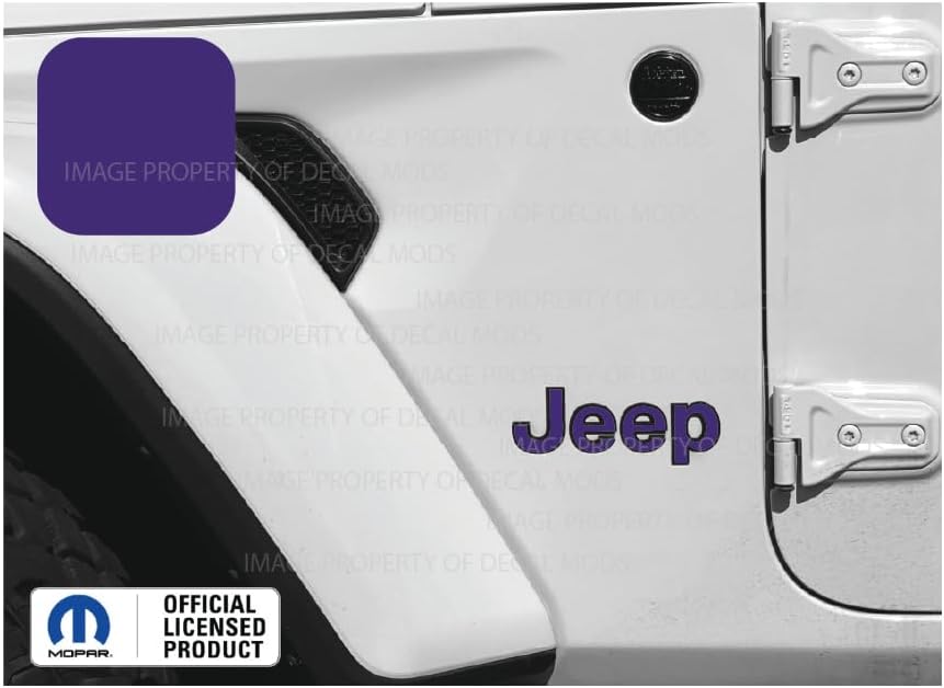 Decal Mods Fender Jeep Fender Flat Overlay Decal Graphic fits Jeep Wrangler JL/JT (2018-2024) (Set of 2) Purple CPURPLE | SJ8Z3