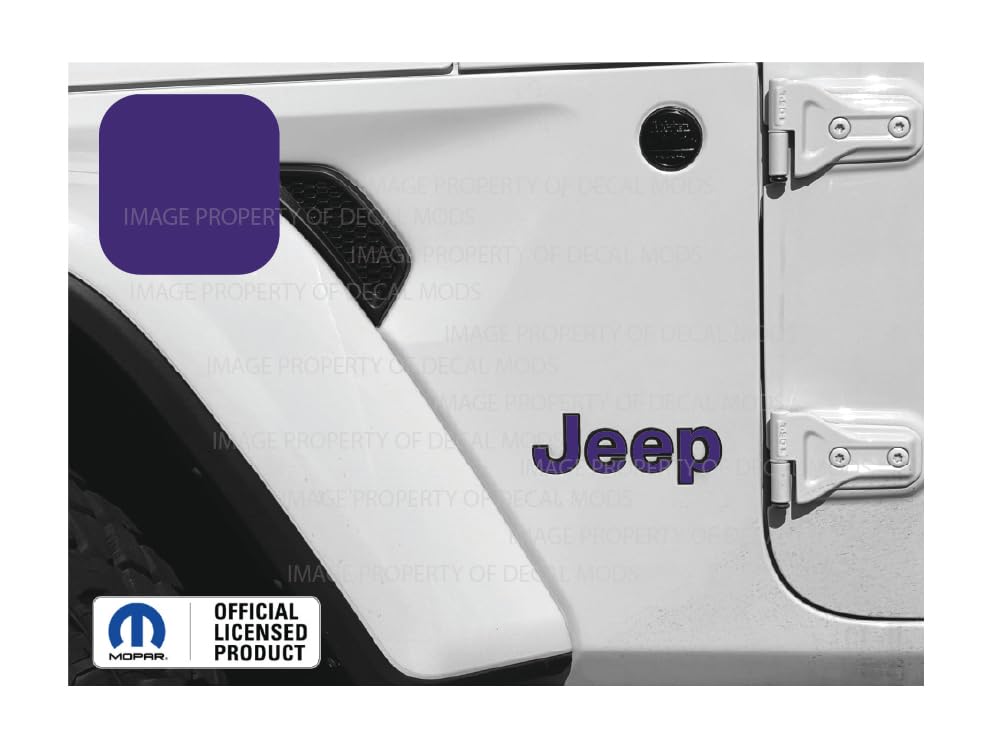 Decal ModsFender Jeep Fender Flat Overlay Decal Graphic fits Jeep Wrangler JL/JT (2018-2024) (Set of 2) Purple CPURPLE | SJ8Z3