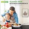 NutriChef 10" Stainless Steel Frying Pan - Triply Kitchenware Stir Fry Pan Kitchen Cookware w/DAKIN Etching Non-Stick Coating, Scratch-resistant Raised-up Honeycomb Fire Textured Pattern NC3PL10 #4