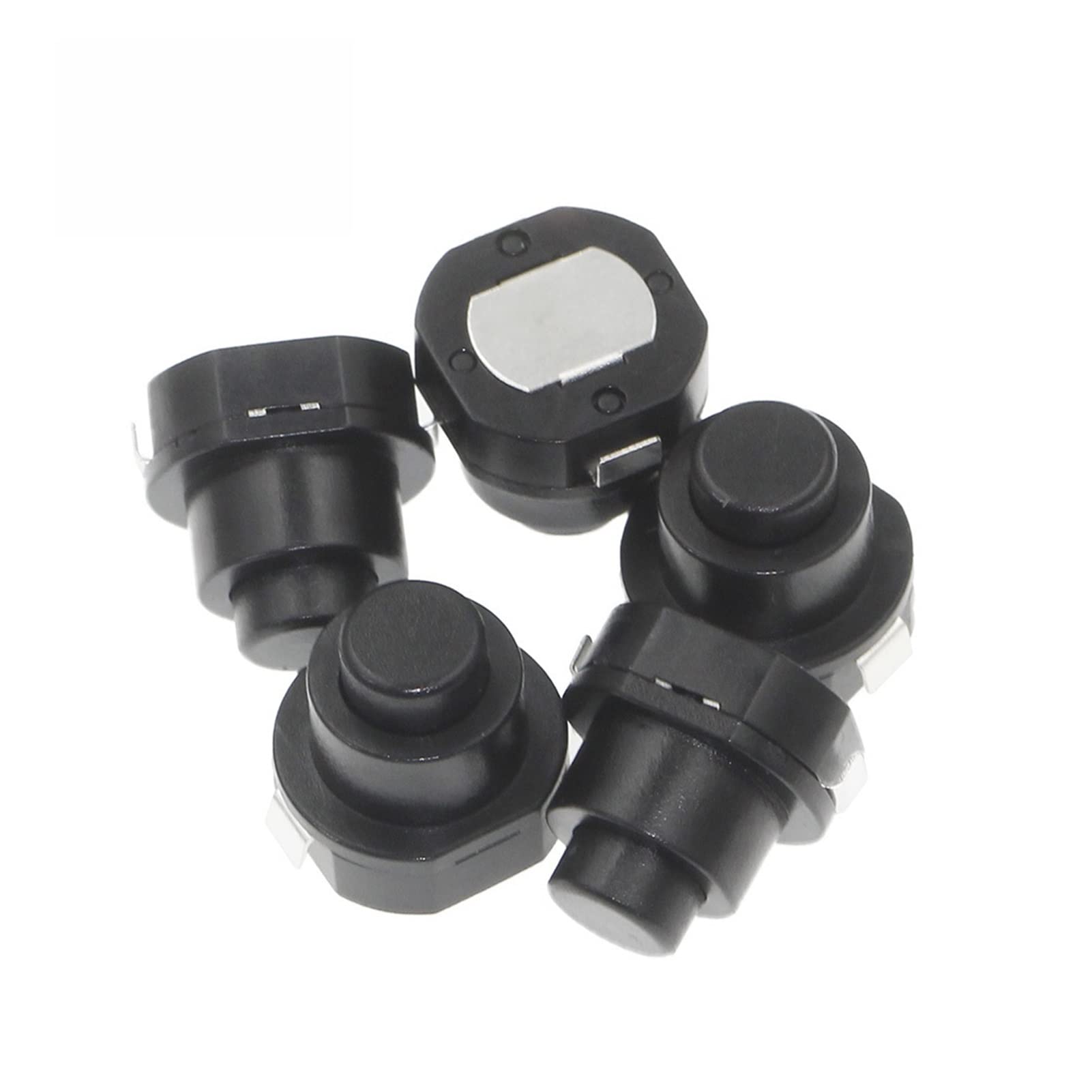 FQJYXWEWL Replacement Parts microswitch 100PCS 1010X Small Circular Flashlight Switch Power Supply Button Switch KAN-10A Self-Locking Button Push Button Switch ON-Off