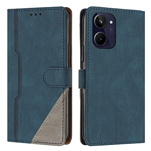Cover per OPPO Realme 10 4G, Custodia in PU Pelle, Antiurto Libro Portafoglio Protettiva Cover Compatibile con OPPO Realme 10 4G, Blu