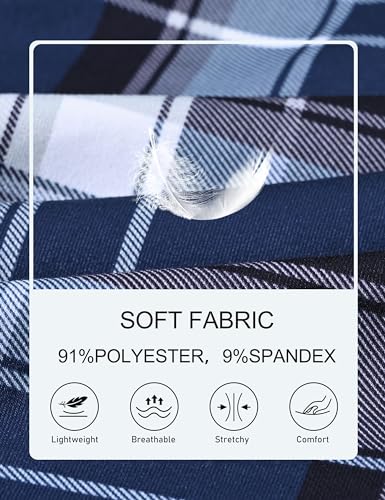 MoFiz Women's Soft Plaid Pajama Set 2-Piece Long Sleeve PJs with Pocket & Elastic Waistband Christmas Lounge Sets for Women4