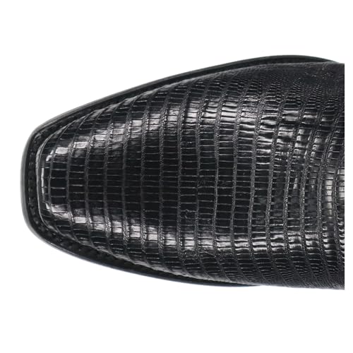 Dan Post Boots Mens Ringold Lizard Embroidered Square Toe Pull On Dress Boots Mid Calf - Brown4