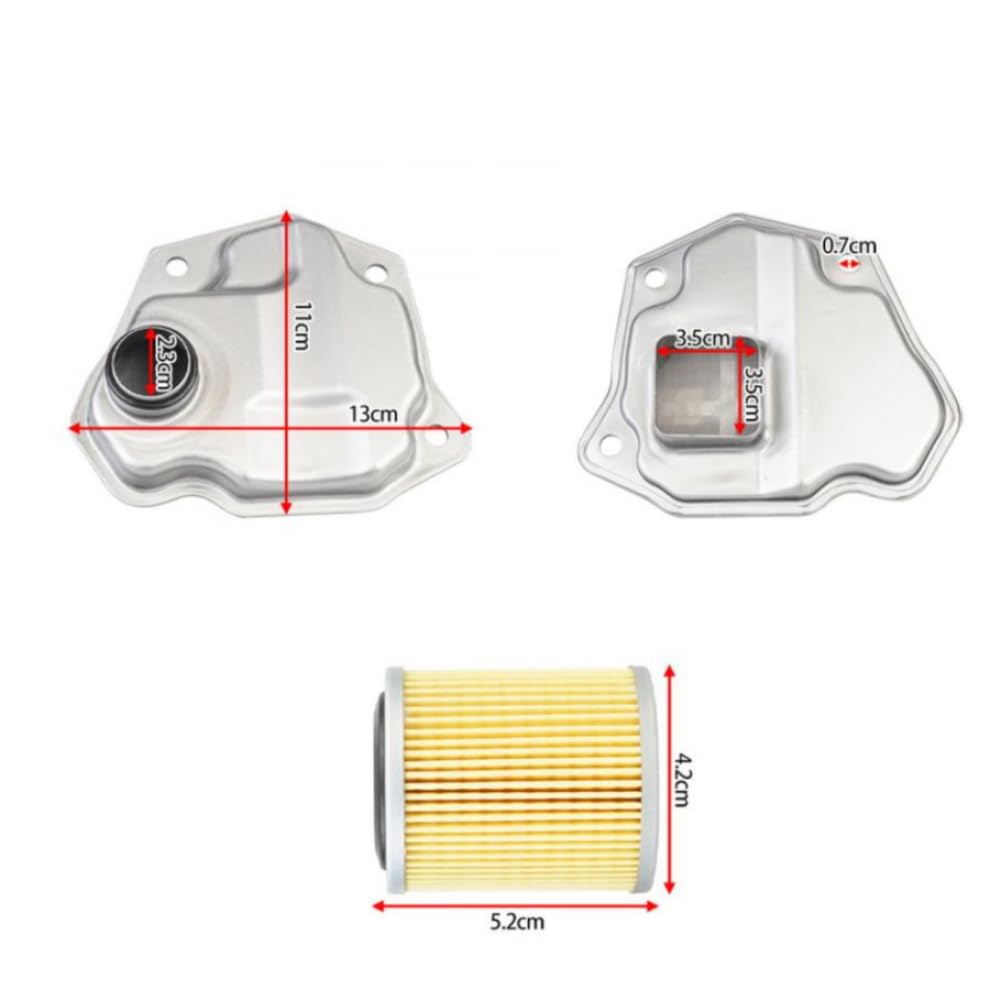 Filtro de aceite de transmisión y junta compatible con Juke Nv200 Rogue 31728-1XF03 CVT Kit de filtro de transmisión automática JF011E 07-18