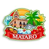 Quwsne Imán para nevera Mataro, España, imán para nevera, recuerdos de viaje de ciudad, regalos turísticos, monumentos clásicos 3D, hechos a mano, decoración del hogar, 1527, QS-WC-1527