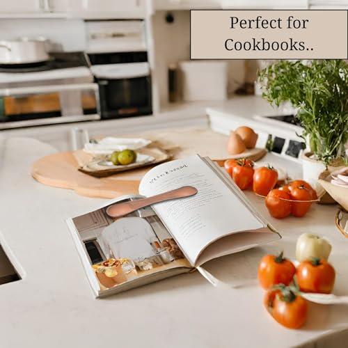Image of Genuine Leather 8.5 inch Weighted Bookmark for Hands-Free Reading, Book Holder for Cookbooks, Study, and More