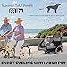 Pet Bike Trailer Dog Cart for Bicycle, Orange Fashion Design, Waterproof and Breathable, Safety Features, Easy Assembly and Storage(Black+Grey)