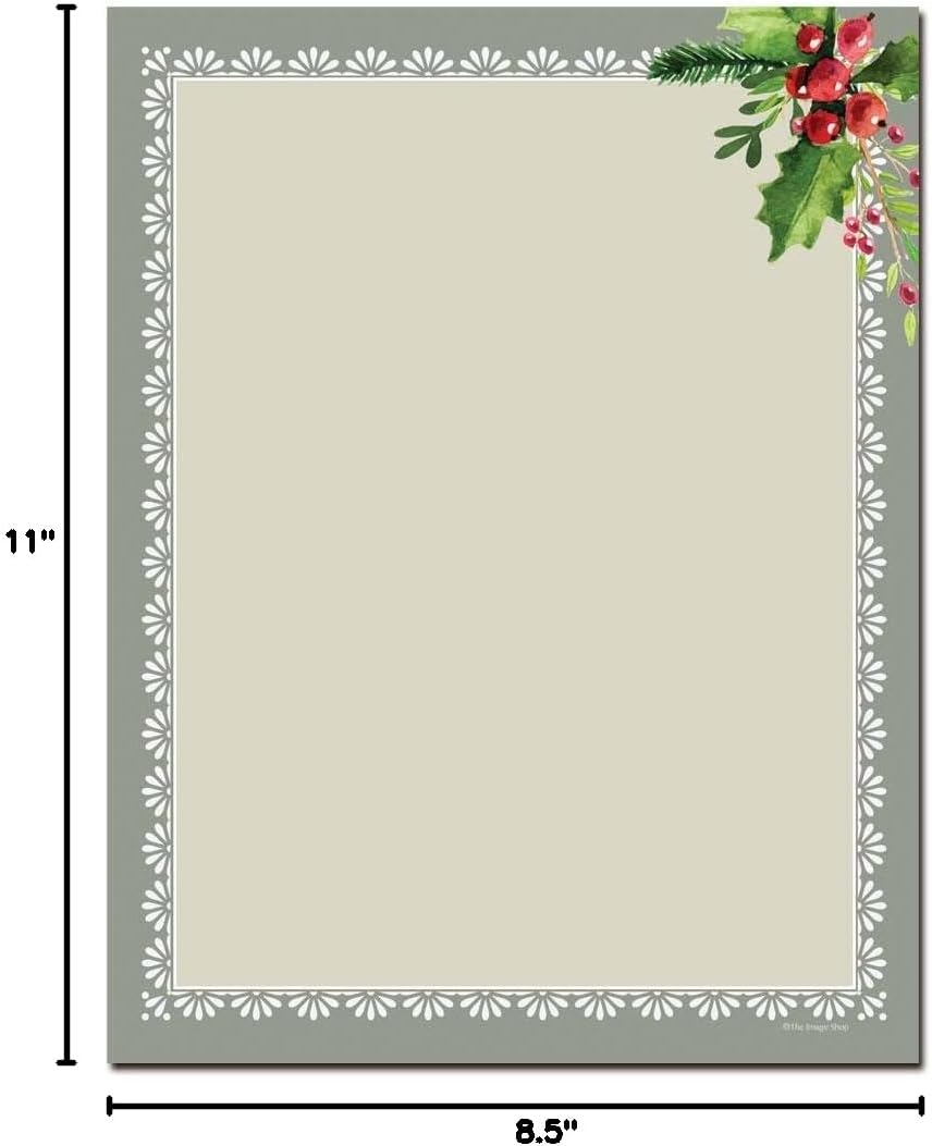 Holly Frame Letterhead Laser & Inkjet Printer Paper, 500 pack