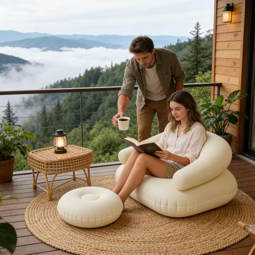 Sofá inflable de camping ideal para relajarse en jardines y vacaciones 8