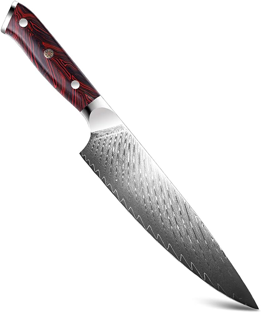 Amazon | KEENSUN ダマスカスシェフナイフ - 8インチ