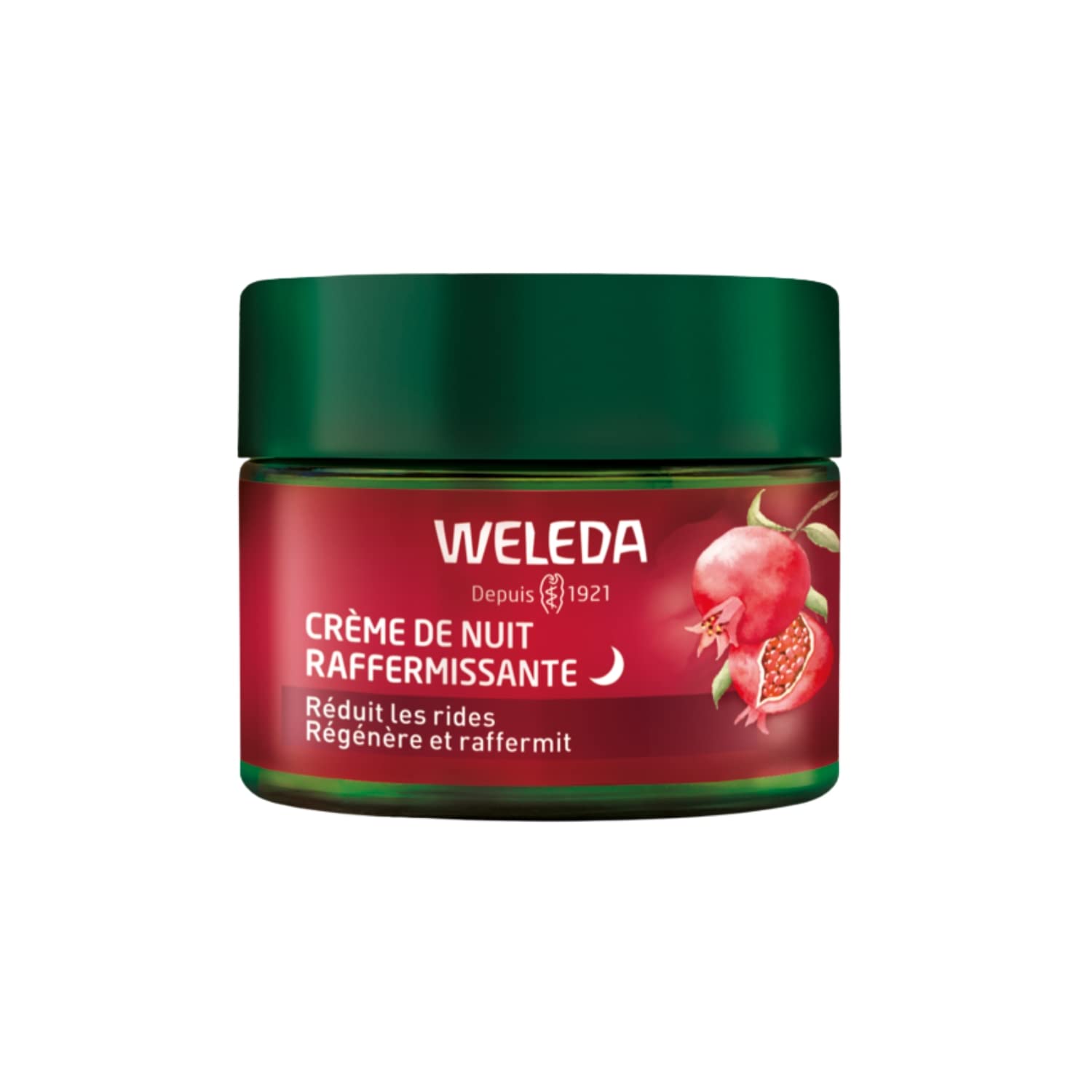 WELEDA - Crème de Nuit Raffermissante Grenade et Maca - Soin anti-​âge raffermissant pour les femmes dès 40 ans - Réduit les rides et raffermit - Peaux matures - NATRUE- Vegan - 40 ml