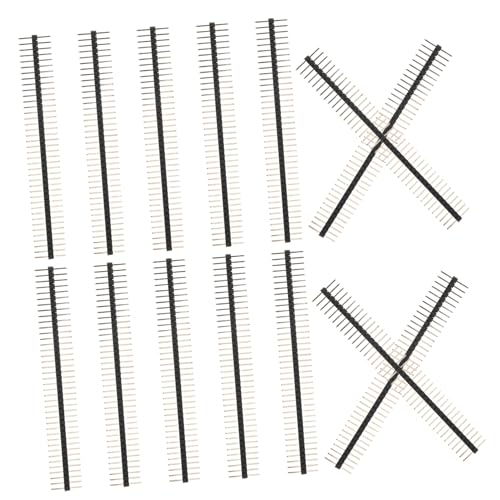 KICHOUSE 40 Pin Breakaway Headers 20pcs Straight Pin Headers Single Row 2.54mm Pitch Gold Plated High Conductivity