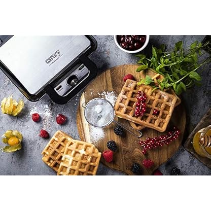 ADLER Camry Waffeleisen, 1600 W Maximalleistung, XL-Waffelgröße, stufenlose Temperaturregelung, weiß – Bild 8