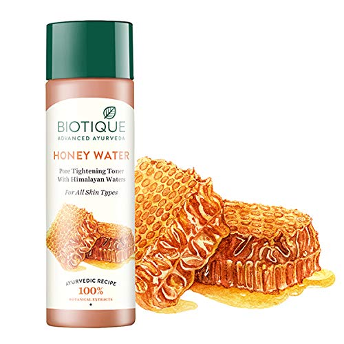 Image of Biotique Honey Water Pore Tightening Toner, 120ml (Pack Of 2) & Biotique Wheat Germ Anti- Ageing Night Cream Reduces Fine Lines Lightens dark Spots, 50g