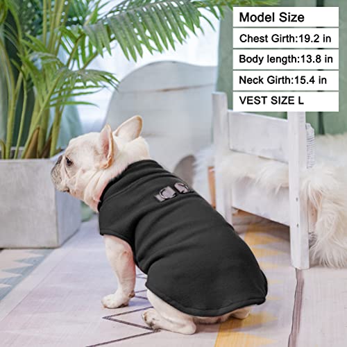 BEAUTYZOO Fleeceweste für Hunde – Winterjacke mit Kapuze und D-Ring für Leine – Warmes Mantelchen für kleine und mittelgroße Hunde