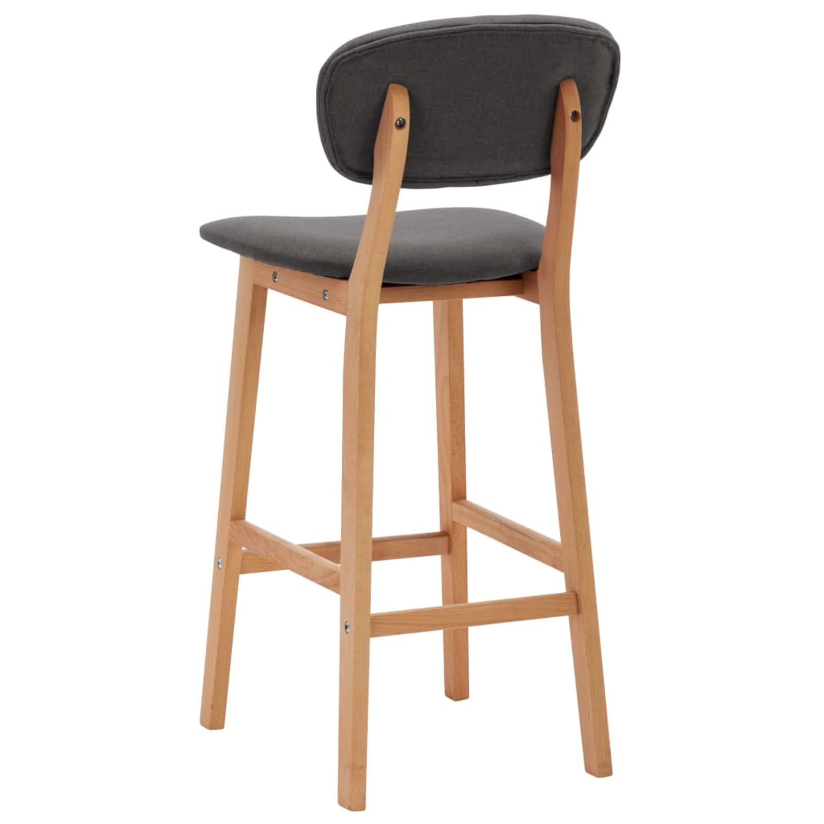 Homgoday Taburetes de bar, 2 unidades, gris oscuro, de tela, silla de oficina, silla de oficina, bar, silla de escritorio para salón o dormitorio