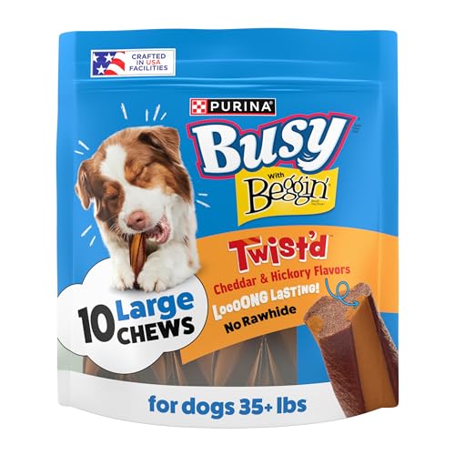 Purina Busy with Beggin’ Twist’d Cheddar and Hickory Smoke Flavors Adult Dog Treat - 10 ct. Pouch
