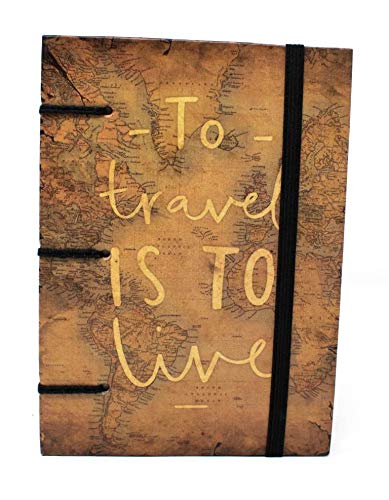 to Travel is to Live Print Journal in Euro Binding Notepads for Men & Women Best Gift for Art Sketchbook, Travel Diary (7x5x2 Inches)