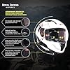 Royal Enfield SPEEDX Full FACE Blitz with Sun Visor & aerodynamic Spoiler | Certification: ISI & DOT | Liner: Dual EPS Expanded Polystyrene| UV Treated Surface | Polygiene Fabric Off-White (M) 58 CM