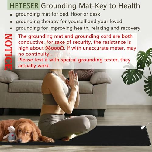 Grounding Mat for Bed, Grounding Pad Portable for Sleeping Better Made by Conductive Carbon Leather, Grounding Mattress for Pain Relief with Storage Bag and 16.4 Feet Grounding Cord (23.6in 35.4in) - Image 3