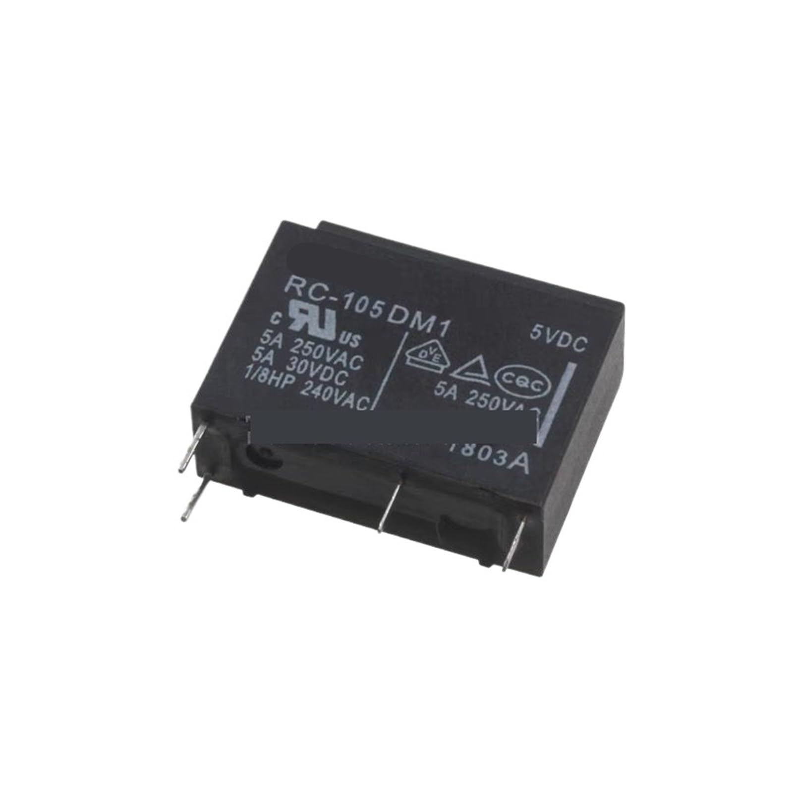 ICXLPMC 5Pcs Relay RC-105DM1 4Pin 5A 5V Power Relay