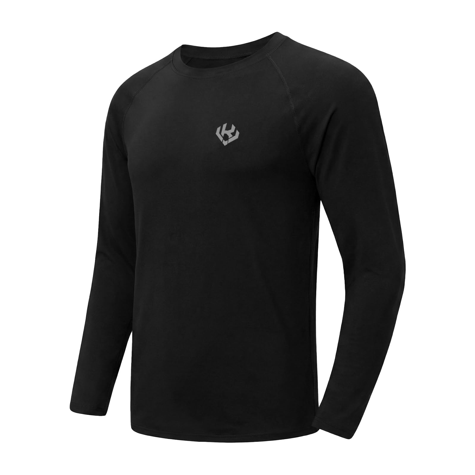 Camisetas Deporte Hombre Secado Rápido Respirable Camisetas Manga Larga Camiseta Funcional Ligera de Shirt UV Protección Top Cuello Redondo Holgado Shirts Aplicable Correr Fitness Entrenamiento
