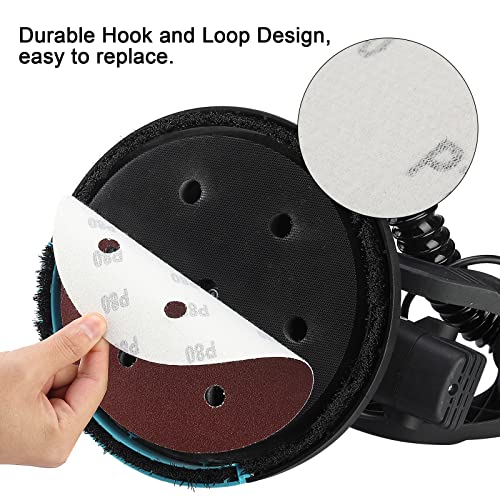 AYA-TECH 9 inch 6 Holes Sanding Disc, 16PCS Assorted Sandpaper Set, 8 Grades Include 60, 80, 100, 120, 150, 180, 240, 320 Assorted Grits Hook and Loop Circular Sandpaper (16) by AYA-TECH - Image 5