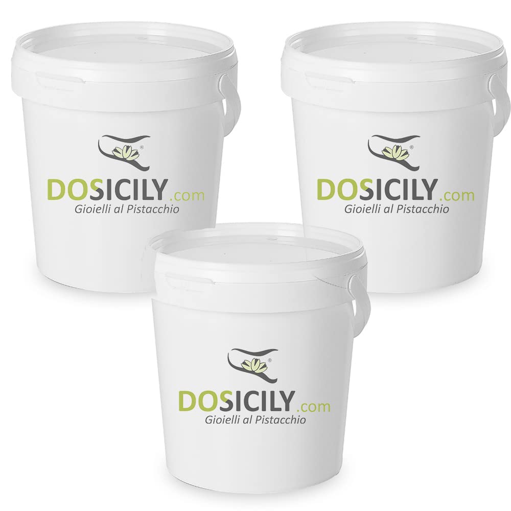 Tris Professionale di Crema DOSICILY al Pistacchio Sicilia Spalmabile al 40% -Per Dolci E Ricette Al Pistacchio Da 1kg-Fornitura per Pasticceria professionale in Offerta