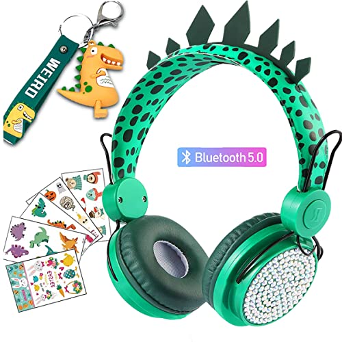 Dinosaurio Auriculares Niños Inalambricos con Luz LED,Límite de Volumen de 85dB Auriculares Bluetooth Niños, Headphones Diadema Niño con Micrófono,Cascos Niño para PC/IPad/Estudio/Viaje Regalos Dinosaurio Auriculares Niños Inalambricos con Luz LED,Límite de Volumen de 85dB Auriculares Bluetooth Niños, Headphones Diadema Niño con Micrófono,Cascos Niño para PC/IPad/Estudio/Viaje Regalos